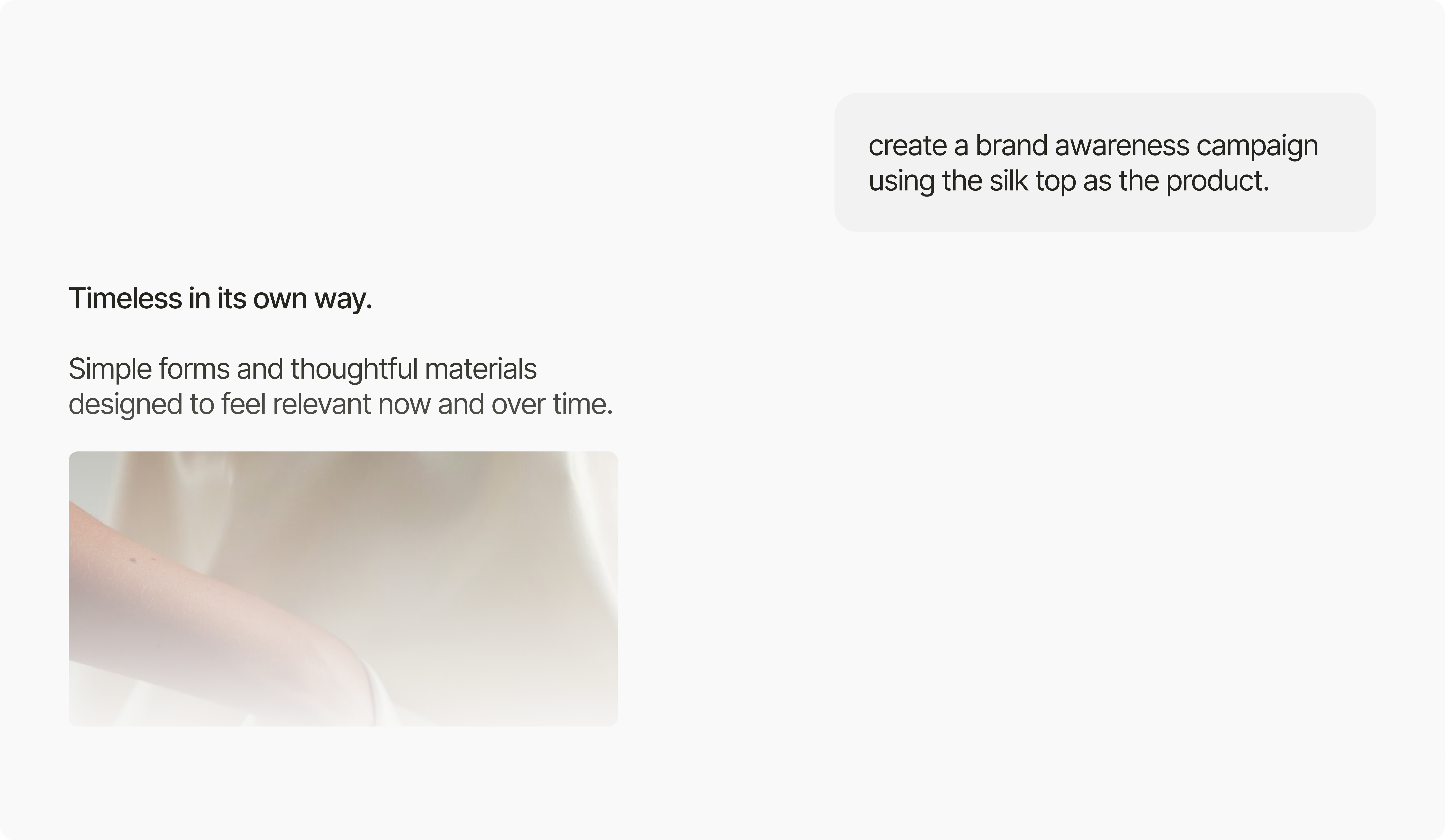 Plain-language campaign brief becoming on-brand ad creative